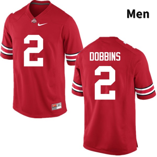 Men's Ohio State Buckeyes #2 J.K. Dobbins Red Game College Stitched Football Jersey 23NL040BQ